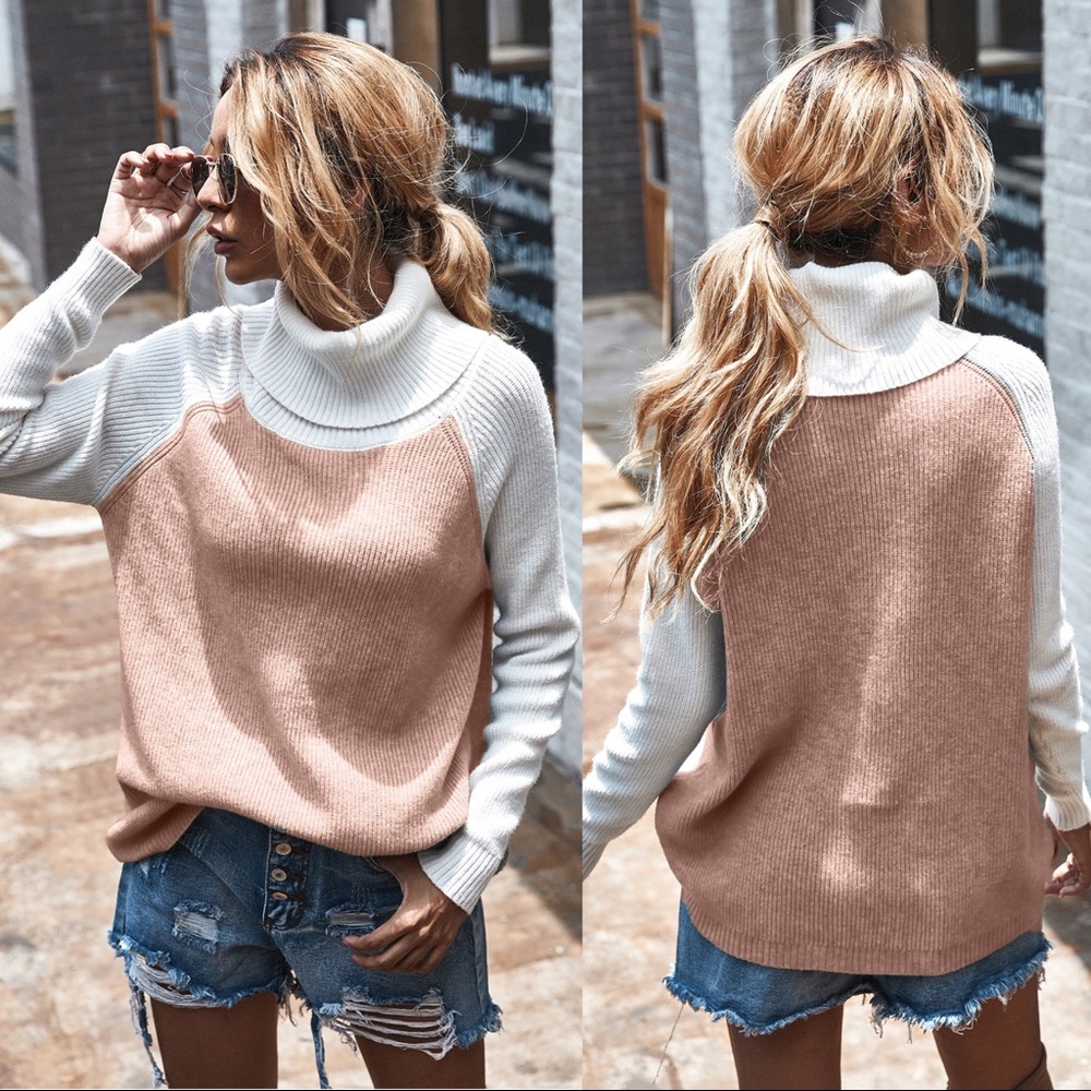 🍁🆕Dust Rose Turtle Neck Sweater